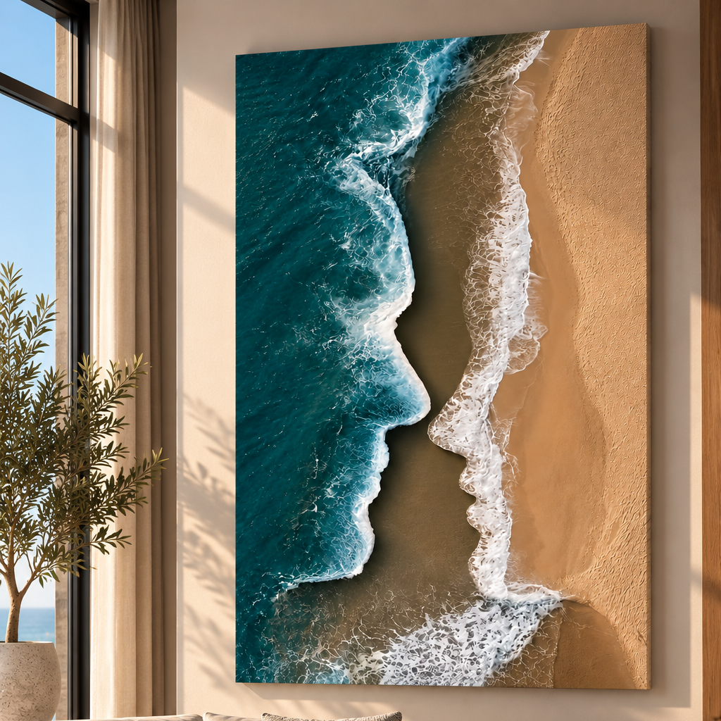 Rivage - toile décorative mer et sable